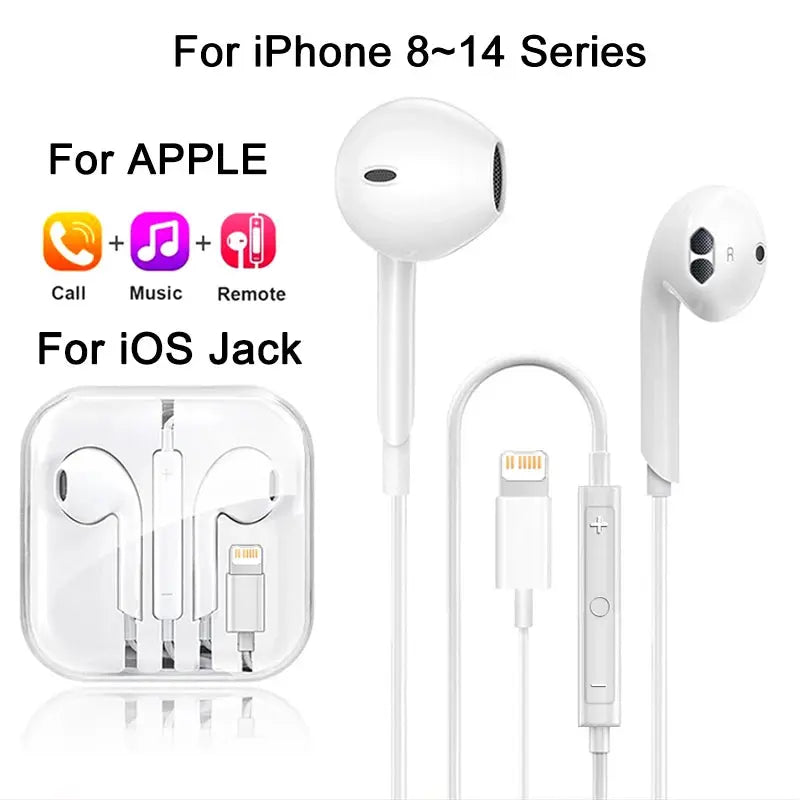TypeC Earphones For iPhone 17 Air 16 15 14 13 12 11 Pro Max iPad Wired Earbuds 3.5mm Tablet Laptops Headphones Phone Accessories Cloud Core