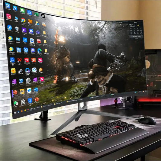 Curved 32 Inch Gaming Monitor 4K Computer 165HZ LCD Monitor Cloud Core