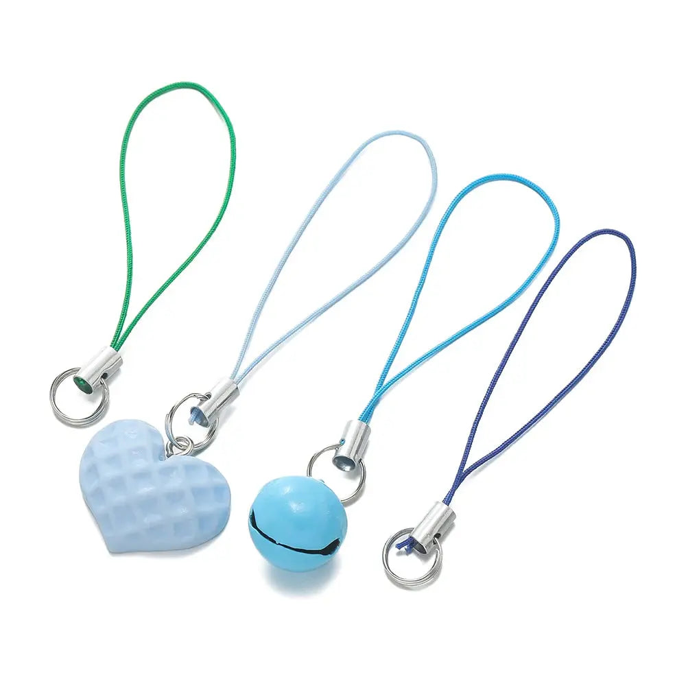 20/50Pcs Polyester Cord with Double Jump Ring Lanyard Rope for Keychain Crafts Handmade Phone Rope Toys DIY Jewelry Making Cloud Core
