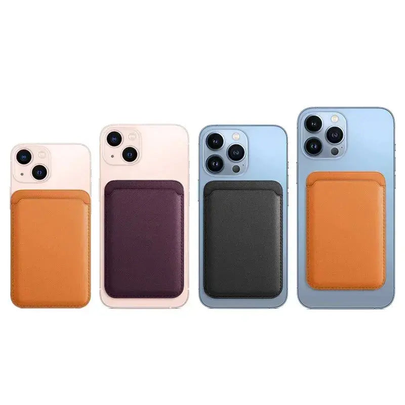 Luxury Magnetic Leather Wallet Case for iPhone 17/16/15/14/13/12 pro Max - Card Holder Phone Bag Cover Accessory Cloud Core
