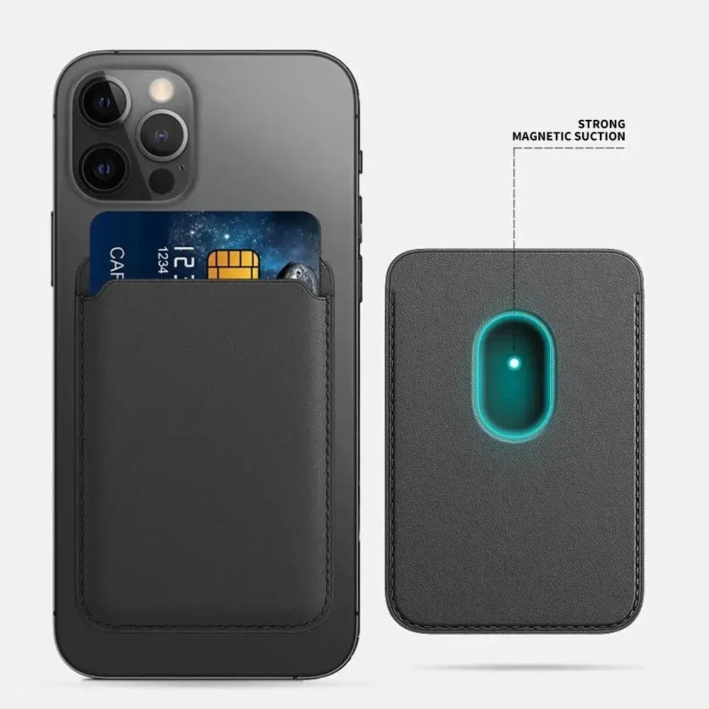 Luxury Magnetic Leather Wallet Case for iPhone 17/16/15/14/13/12 pro Max - Card Holder Phone Bag Cover Accessory Cloud Core