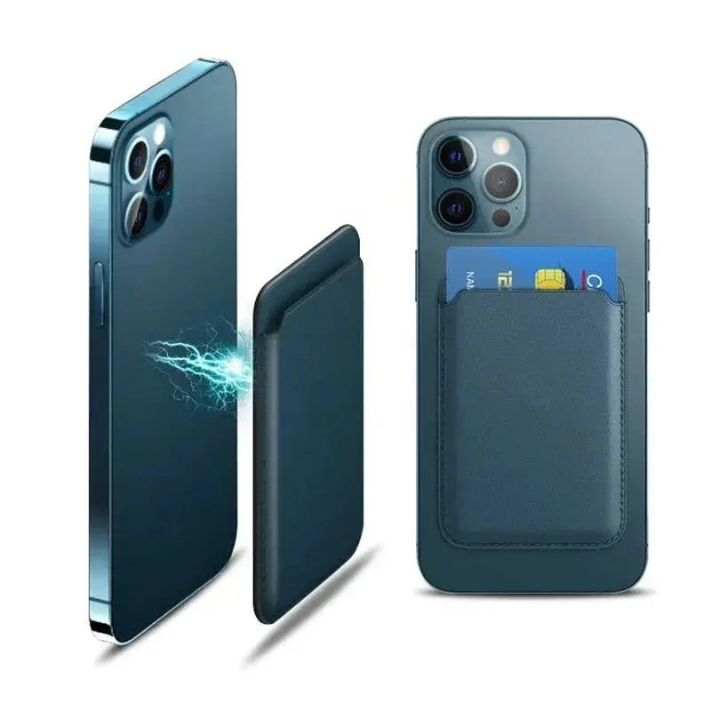 Luxury Magnetic Leather Wallet Case for iPhone 17/16/15/14/13/12 pro Max - Card Holder Phone Bag Cover Accessory Cloud Core