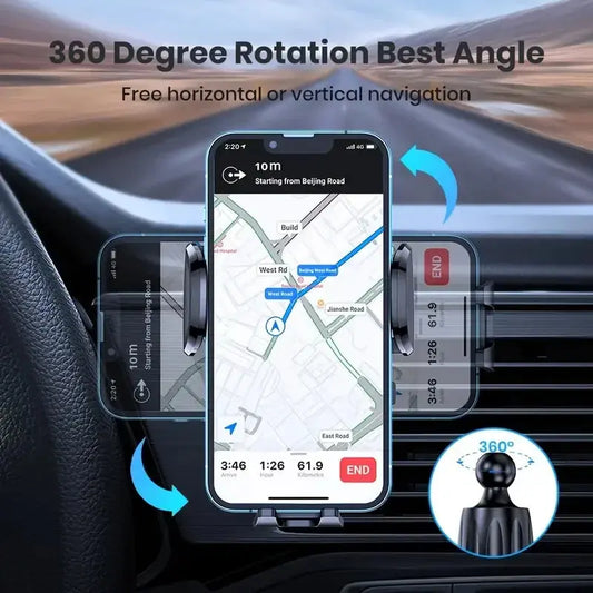 New Car Phone Holder Universal Car Foldable Rotatable GPS Phone Stand Air Vent Mounts Auto Interior Accessories Car Bracket Cloud Core