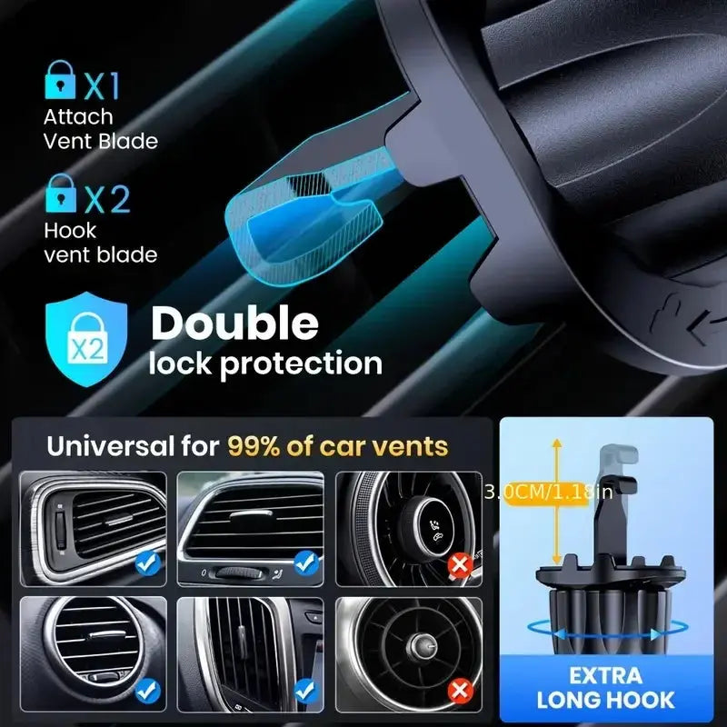 New Car Phone Holder Universal Car Foldable Rotatable GPS Phone Stand Air Vent Mounts Auto Interior Accessories Car Bracket Cloud Core