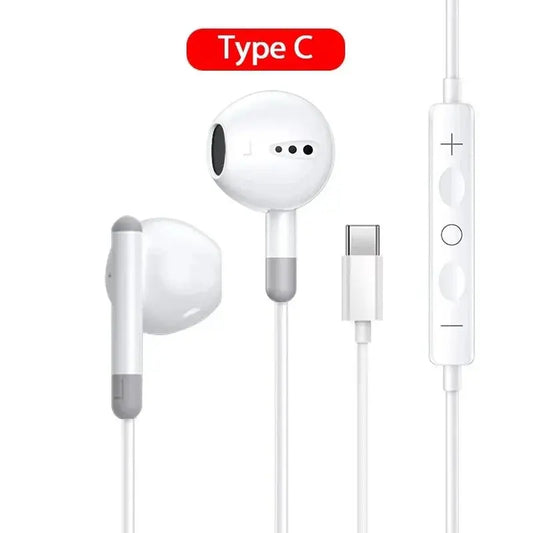 Original Wired Earphones For iPhone 17 16 15 Pro Max In-Ear Earbuds 14 13 12 Headphones For Samsung Xiaomi Headsets Accessories Cloud Core