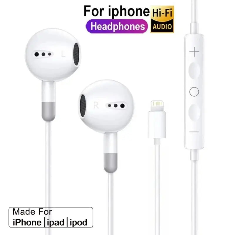 Original Wired Earphones For iPhone 17 16 15 Pro Max In-Ear Earbuds 14 13 12 Headphones For Samsung Xiaomi Headsets Accessories Cloud Core