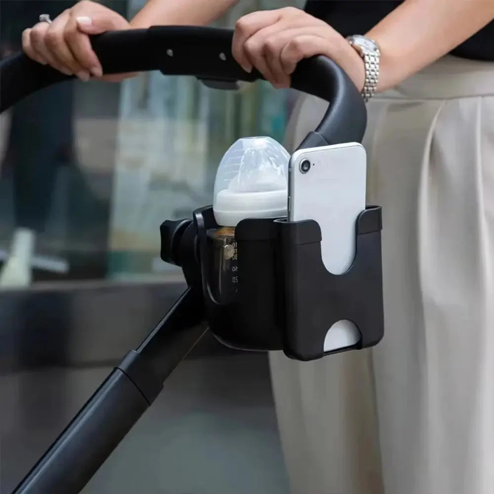 Pram Cup Holders Children's Stroller Bottle Holders Pram Bottle Holders Anti-Slip Design Pram Accessories Mobile Phone Holders Cloud Core