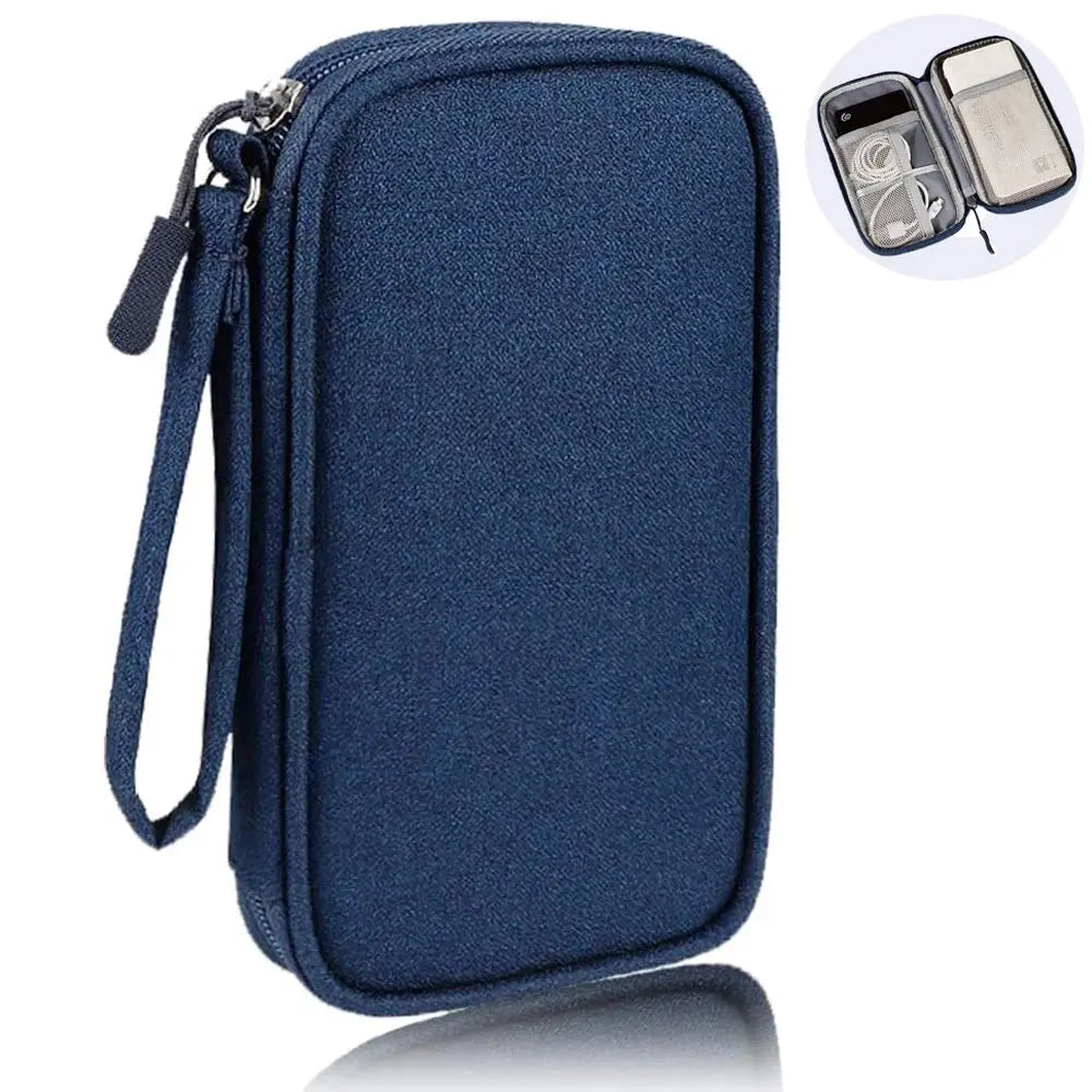USB Cable Storage Bag Multifunctional Travel Portable Data Line Phone Charger Power Bank Electronic Accessories Organizer Cloud Core