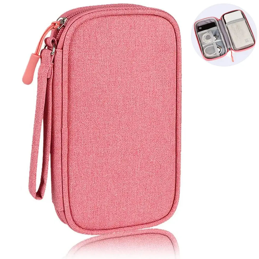 USB Cable Storage Bag Multifunctional Travel Portable Data Line Phone Charger Power Bank Electronic Accessories Organizer Cloud Core
