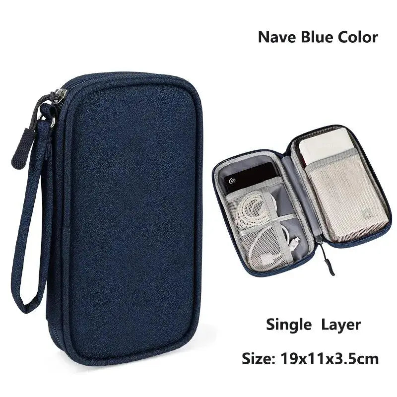 USB Cable Storage Bag Multifunctional Travel Portable Data Line Phone Charger Power Bank Electronic Accessories Organizer Cloud Core