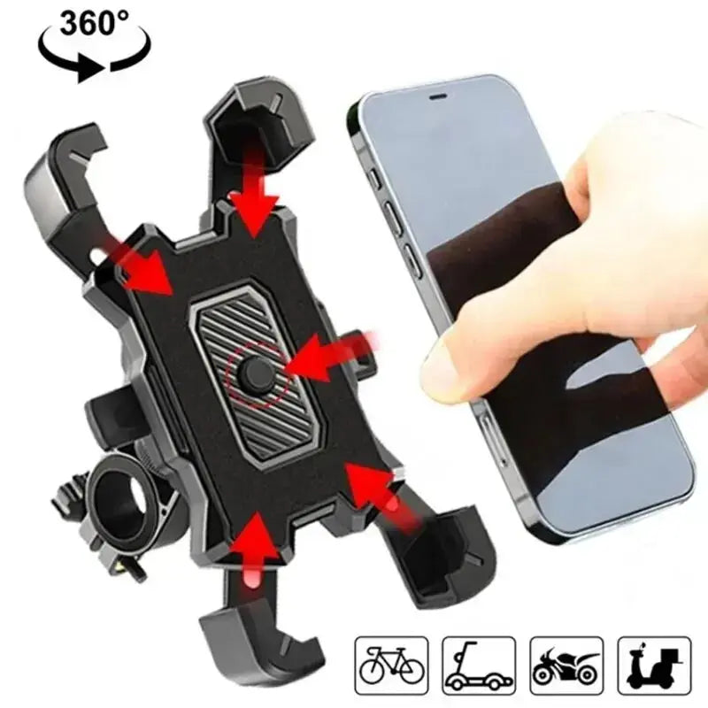 Universal 360° Rotatable Bicycle Phone Holder Non-slip Adjustable Motorcycle MTB Phone Stand Bike Riding Accessory Cloud Core