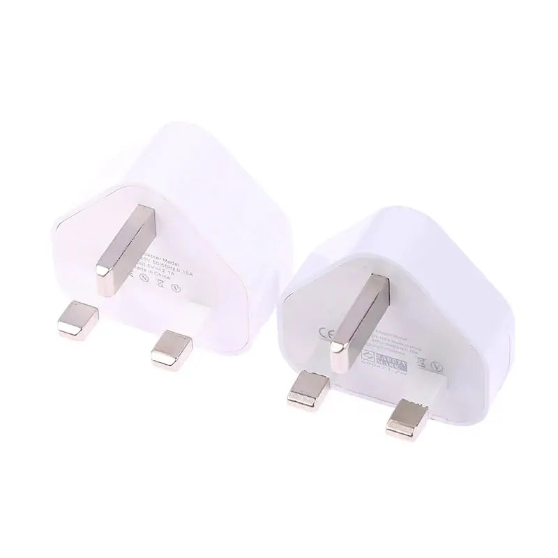 Universal UK Plug 3 Pin Wall Charger Adapter With 1/2 USB Ports Charging For Iphone 11 For Huawei Charging Charger Cloud Core
