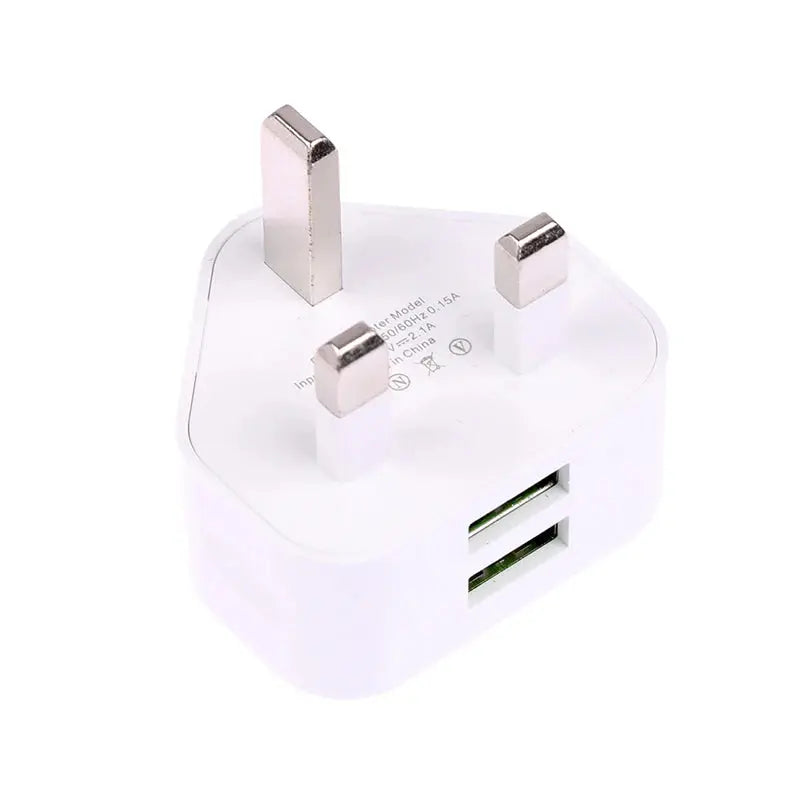 Universal UK Plug 3 Pin Wall Charger Adapter With 1/2 USB Ports Charging For Iphone 11 For Huawei Charging Charger Cloud Core